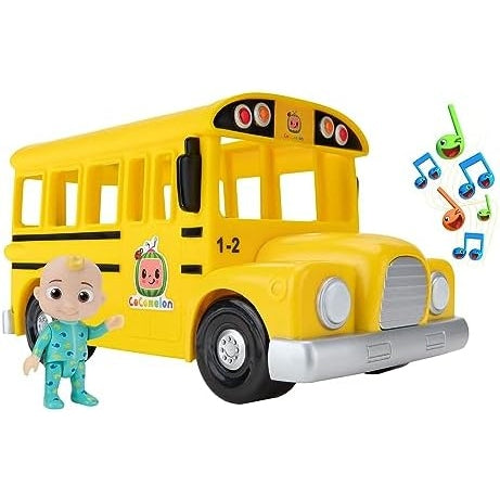 Cocomelon Feature Musical Vehicle Yellow School Bus, multi, CMW0015, Cocomelon Yellow School Bus - Medaid