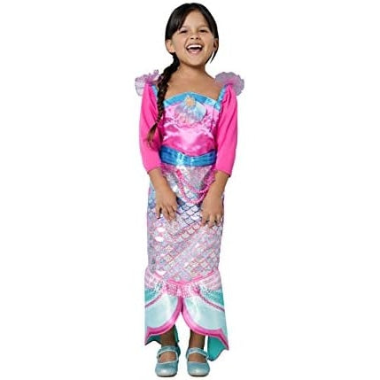Amscan Girls Costume Barbie Rainbow Mermaid, Multi-Colour, 3-5 Yrs, 9903280 - Medaid