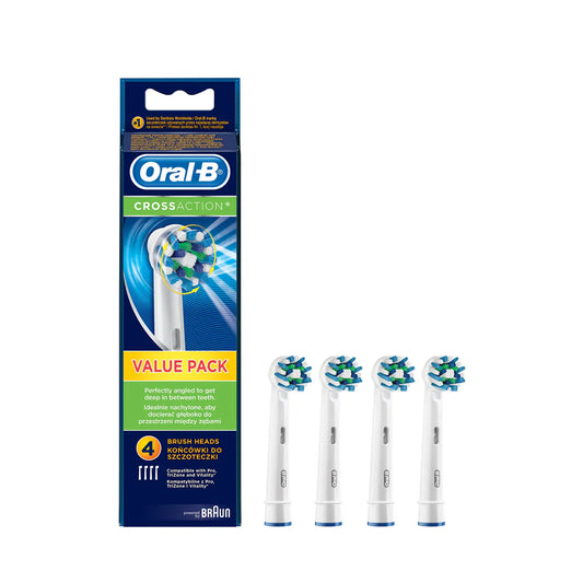 Cross Action Replacement Toothbrush Heads, 4 pcs - Medaid International