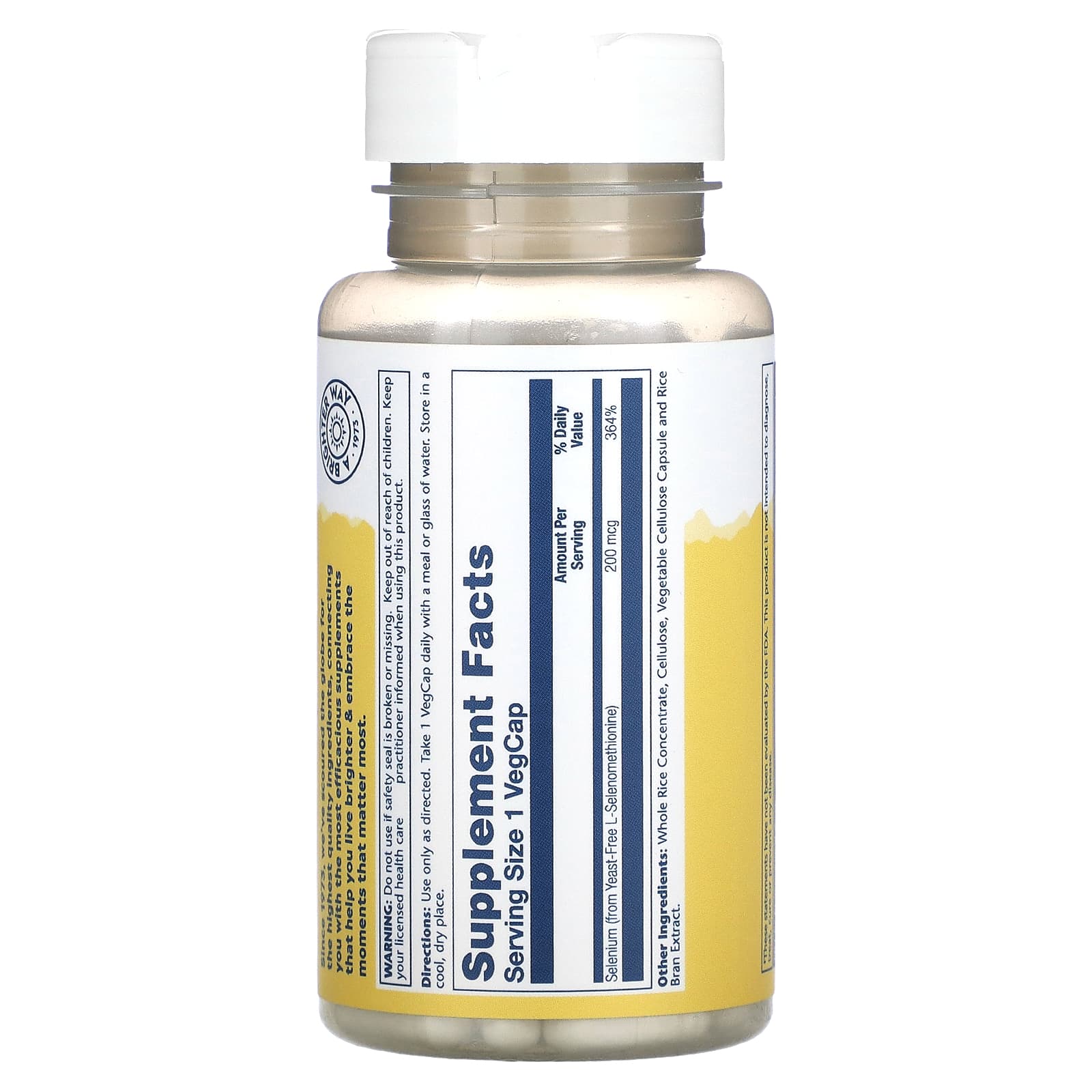 Solaray, Selenium, 200 mcg, 90 VegCaps - Medaid
