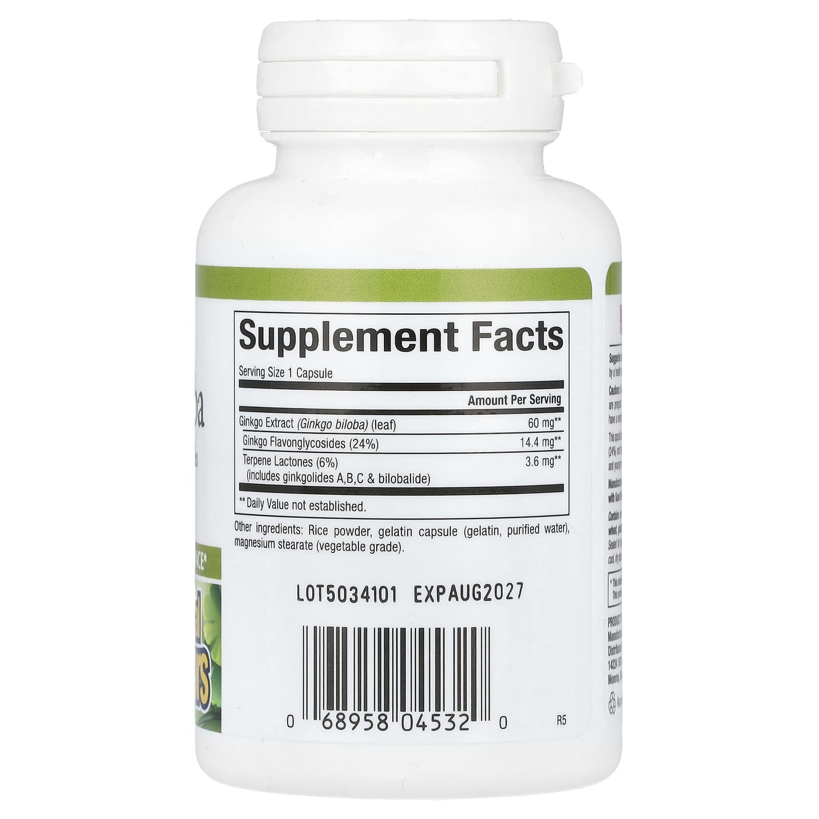 Natural Factors, Ginkgo Biloba, 60 Capsules - Medaid