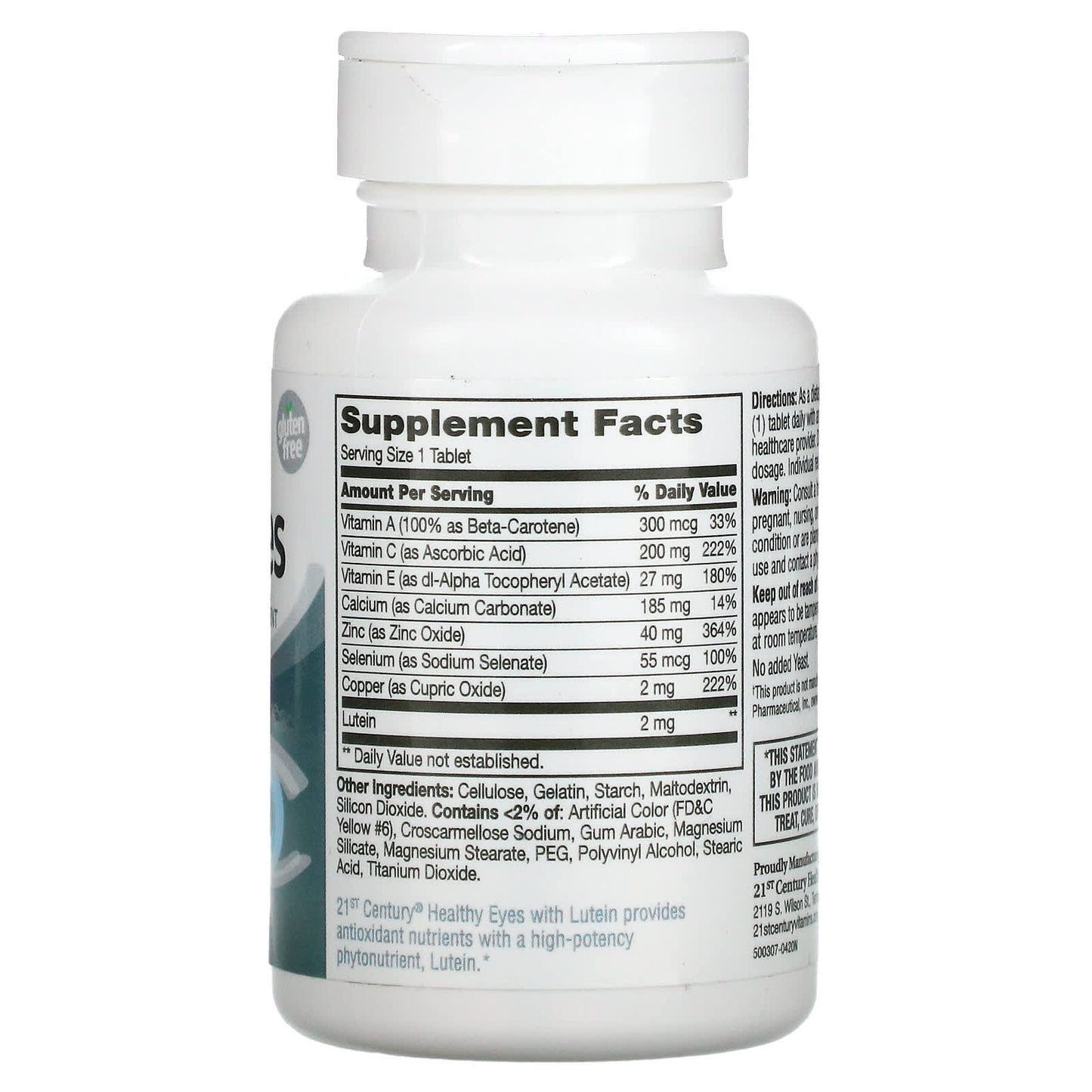 21st Century, Healthy Eyes, Lutein and Antioxidants, 60 Tablets - Medaid