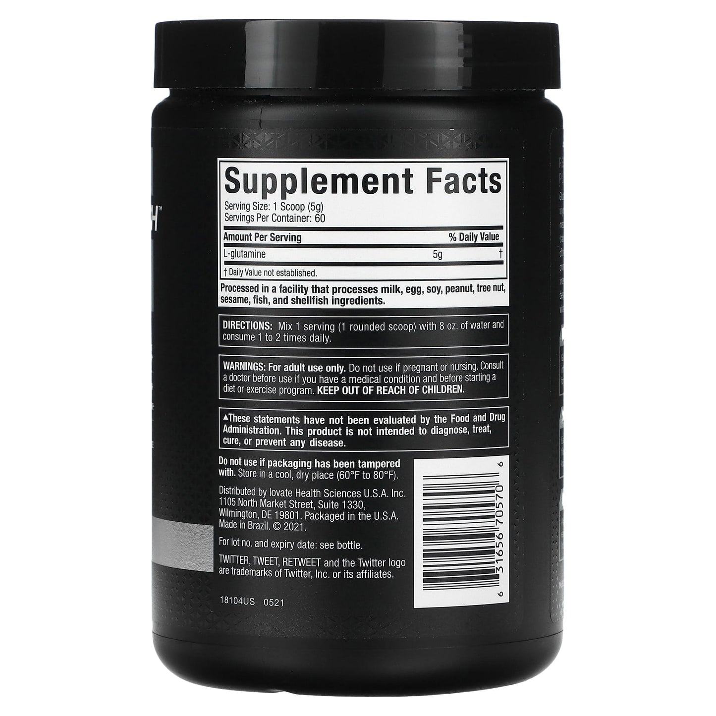 MuscleTech, Platinum 100% Glutamine, Unflavored, 300 g - Medaid