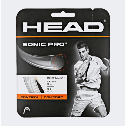 Head Sonic Pro 16 Tennis Strings White - Medaid