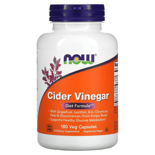 NOW Foods, Cider Vinegar, 180 Veg Capsules - Medaid