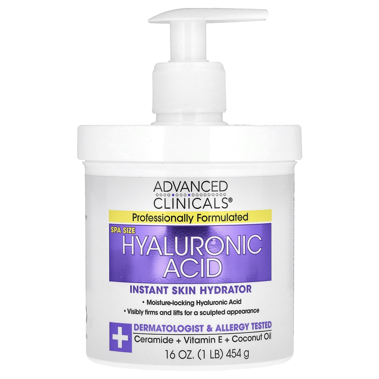 Advanced Clinicals, Hyaluronic Acid, Instant Skin Hydrator, 1 lb (16 oz) - Medaid