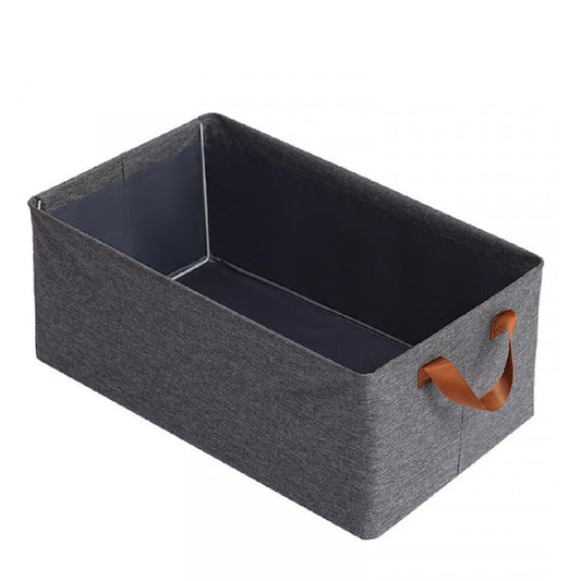47 CM Multipurpose Storage Box with Metal Frame and Handles Foldable Closet Clothes Organizer for Pants Shirts and Blankets Gray - Medaid