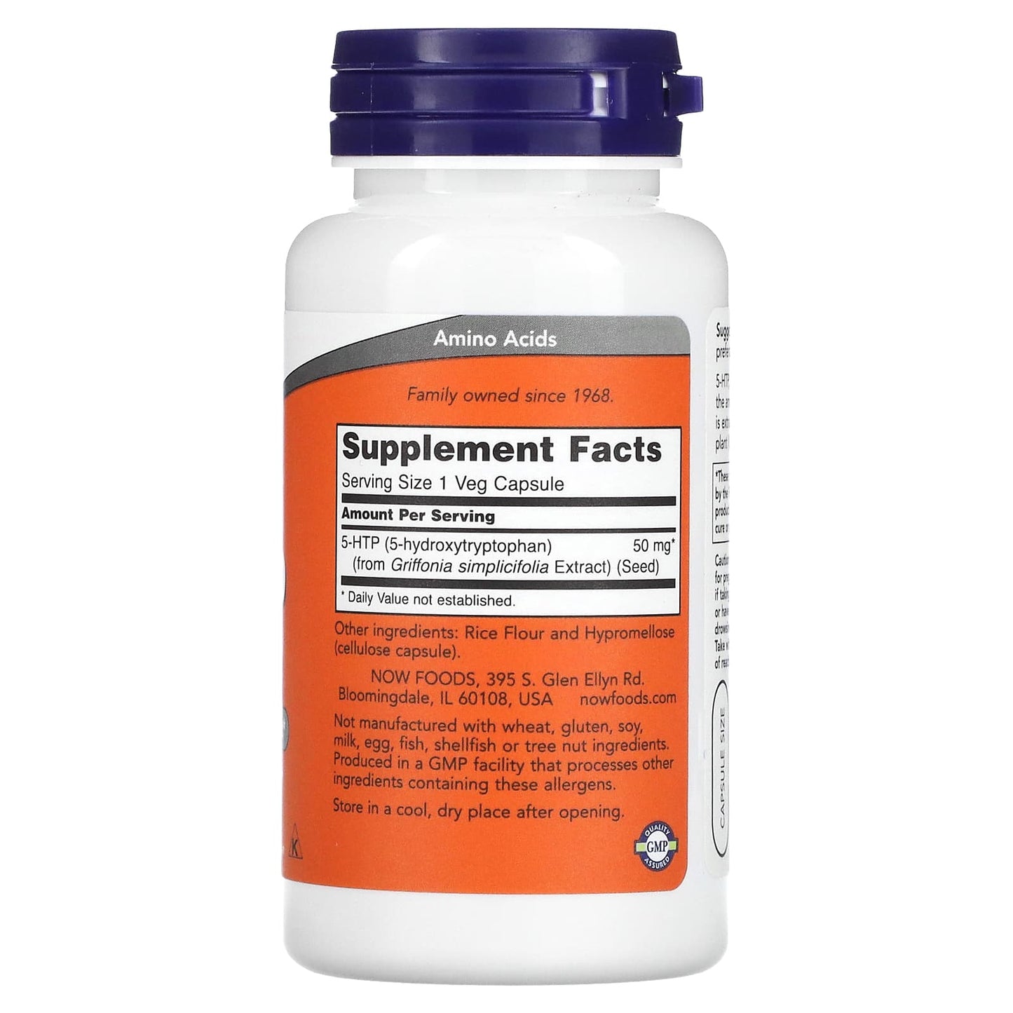 NOW Foods, 5-HTP, 50 mg, 90 Veg Capsules - Medaid