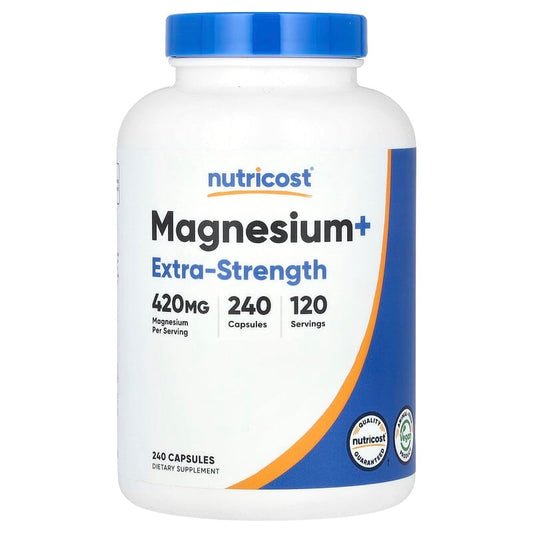 Nutricost, Magnesium+, Extra-Strength, 420 mg, 240 Capsules - Medaid