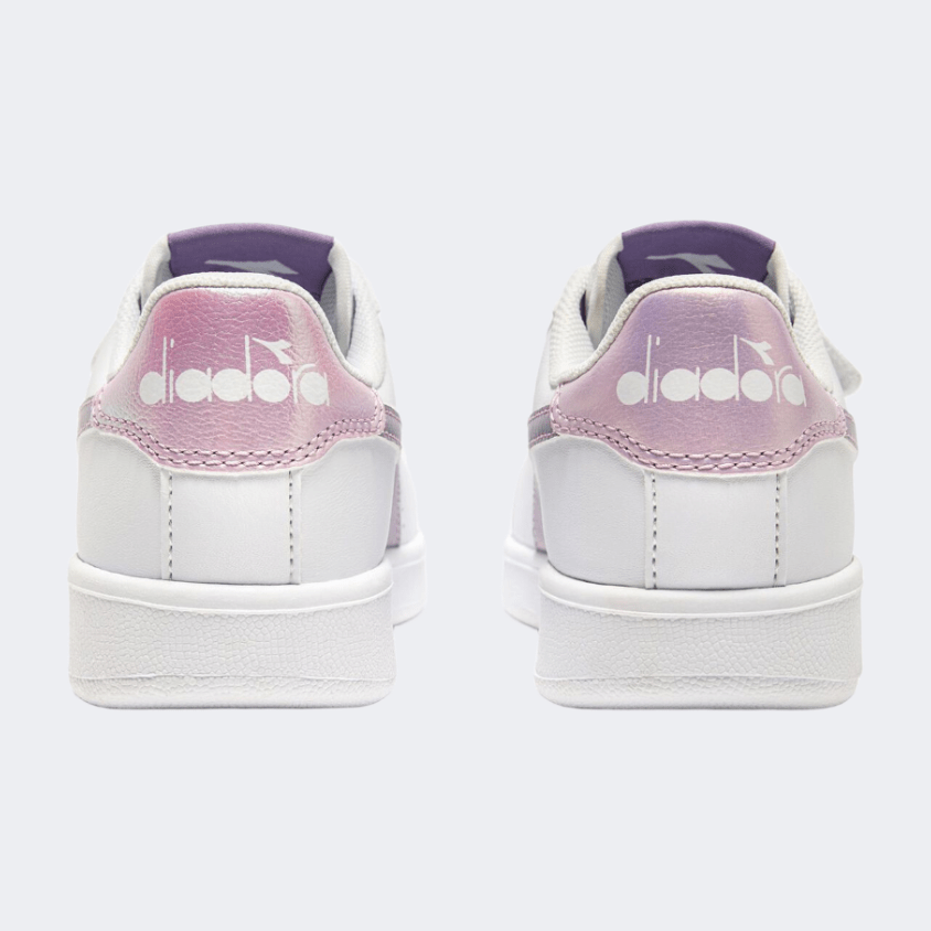 Diadora Game Ps-Girls Lifestyle Shoes White/Light Violet - Medaid International