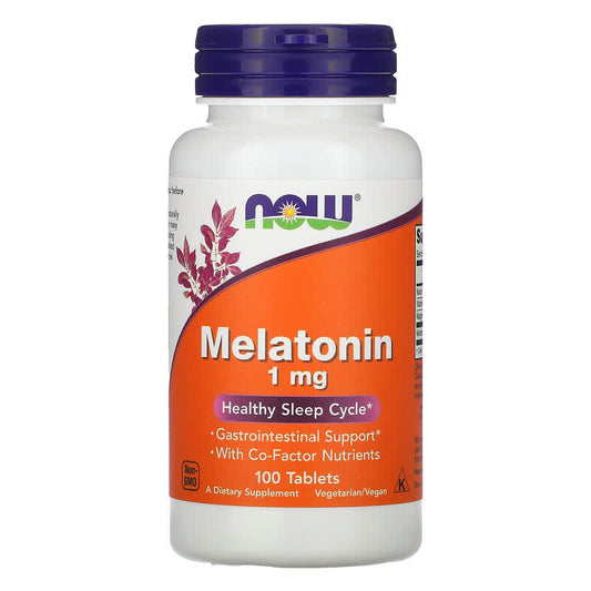 NOW Foods, Melatonin, 1 mg, 100 Tablets - Medaid