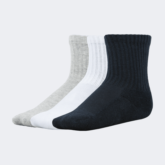 Top Ten Soft Kids Lifestyle Socks Black/White/Grey - Medaid