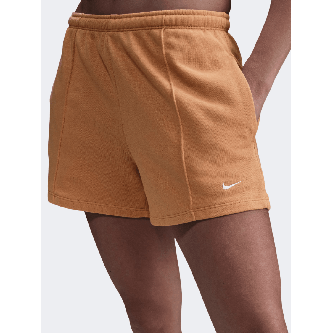 Nike Sportswear Chill French Terry Mid Rise 4 Inch Women Lifestyle Short Coppermoon - Medaid