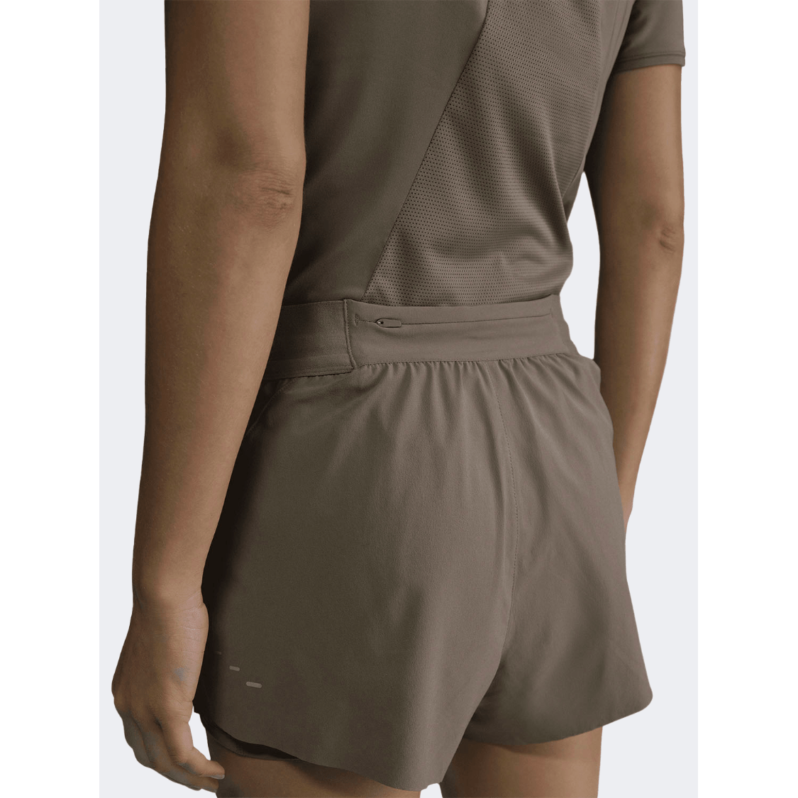 Nike Swift Mid Rise 2 In 1 Women Running Short Mink Brown - Medaid