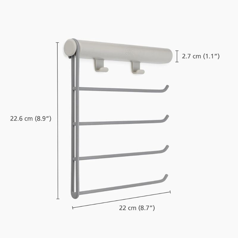 Joseph Joseph Orderly™ Ecru Belt, Tie & Scarf Hanging Rail - Medaid