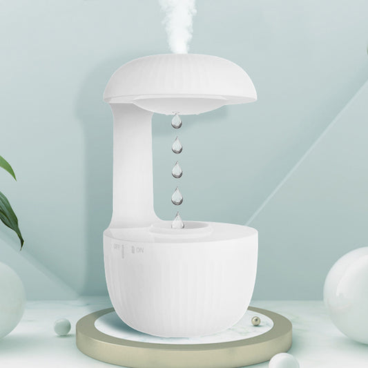 500 ML, Anti-Gravity Water Drop Humidifier, USB Rechargeable, Air Humidifier For Bedroom, Office, Desktop - Medaid