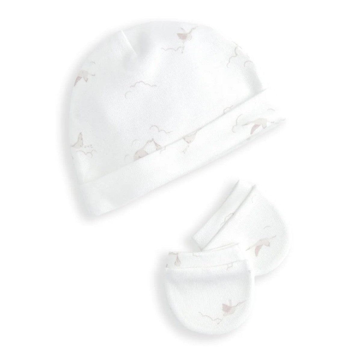 Baby Hat & Mitts - Stork Print - Medaid International