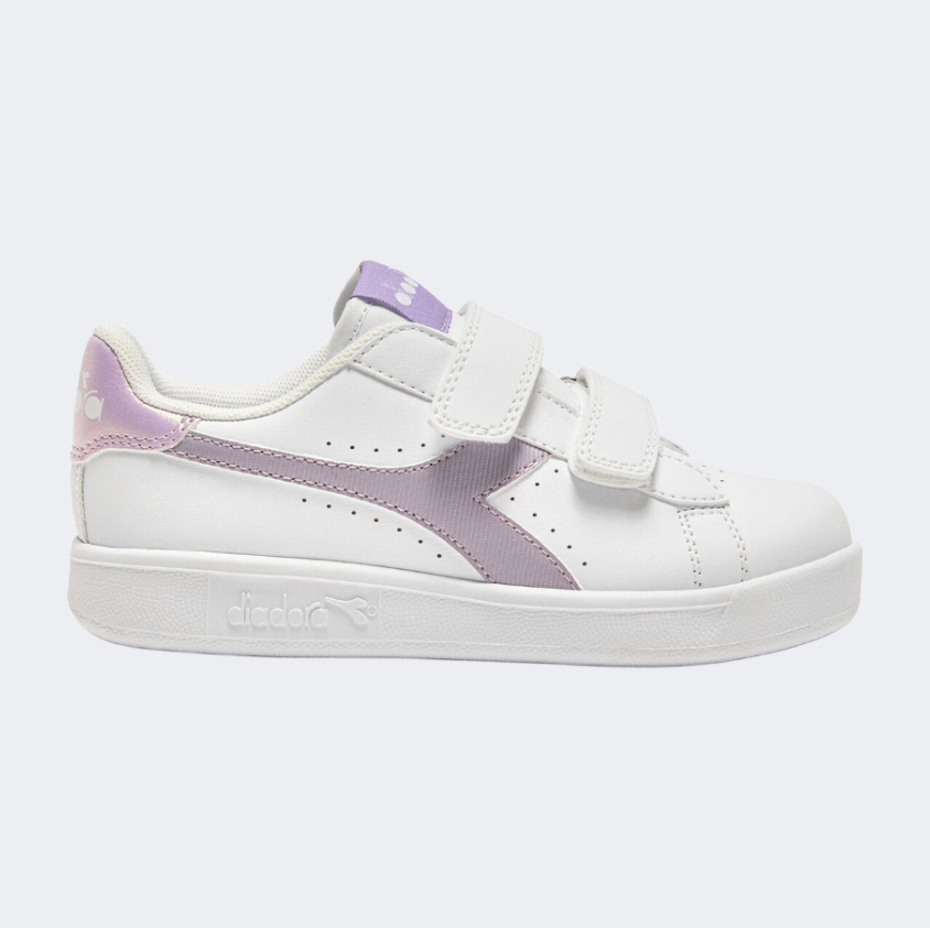 Diadora Game Ps-Girls Lifestyle Shoes White/Light Violet - Medaid International