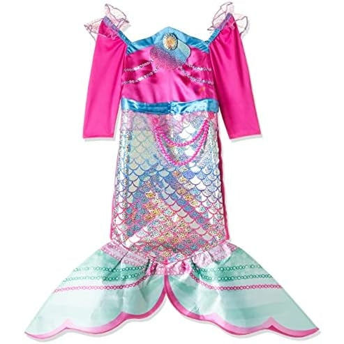 Amscan Girls Costume Barbie Rainbow Mermaid, Multi-Colour, 3-5 Yrs, 9903280 - Medaid