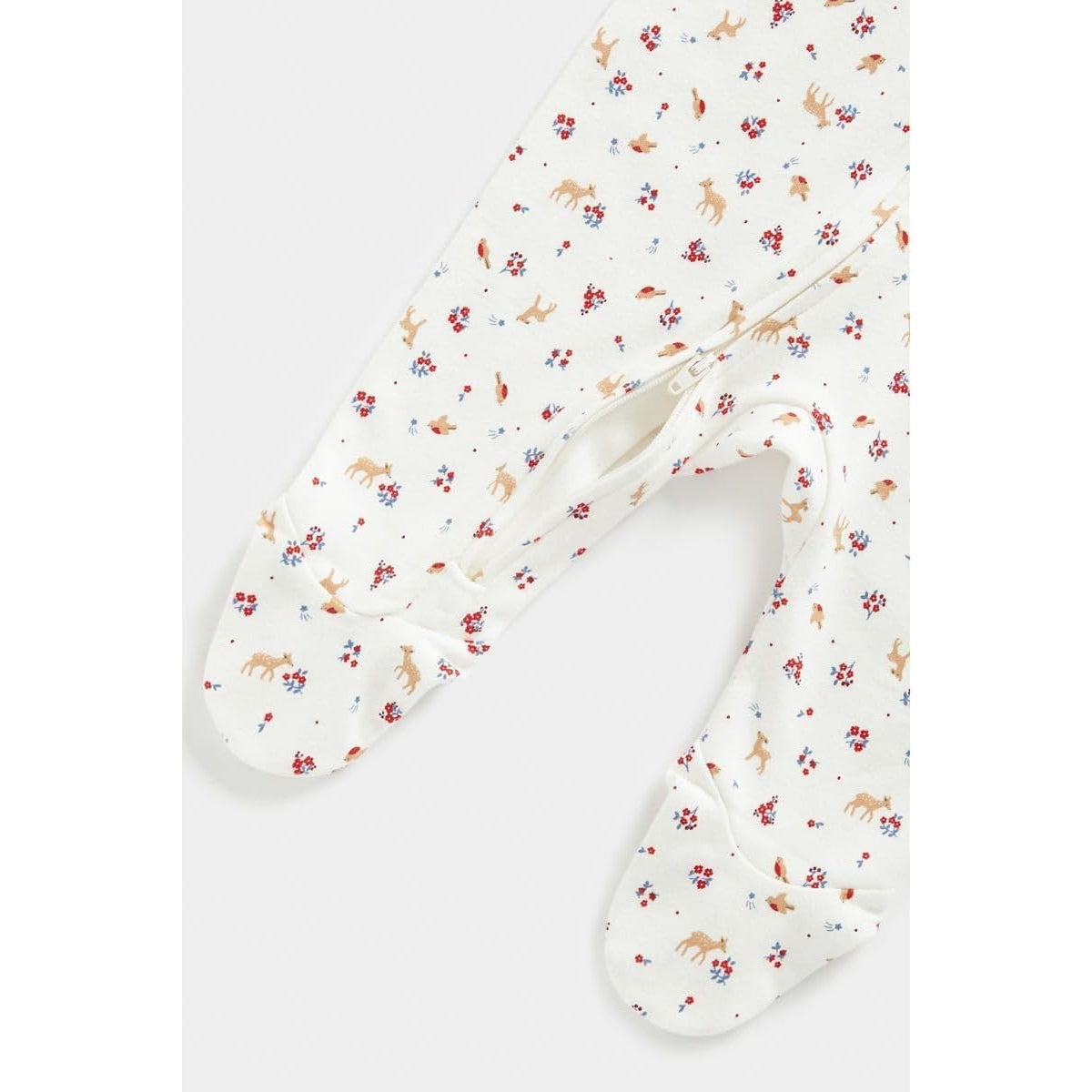 MOTHERCARE Baby Girls Deer Zip-Up Sleepsuits - 2 Pack - Medaid