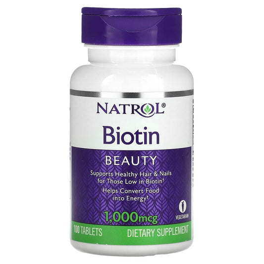 Natrol, Biotin, 1,000 mcg, 100 Tablets - Medaid