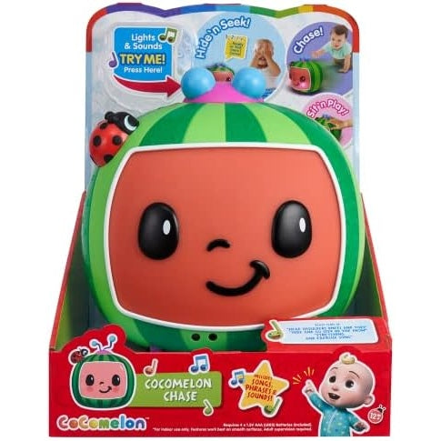 CoComelon Chase - 3 Ways to Play: Chase, Hide ‘N Seek, Sit ‘N Play - Sensory Play Activities - Plays Clips of Songs, ‘Heads Shoulders Knees and Toes’ & ‘Animal Dance Song’ (CMI0013) - Medaid