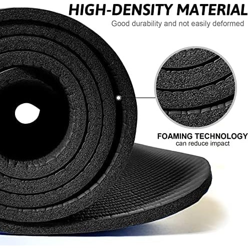 SKY-TOUCH Yoga Mat Non Slip, Yoga Mat with Strap Included 10mm Thick Exercise Mat Ideal for HiiT, Pilates, Yoga and Many Other Home Workouts - Medaid