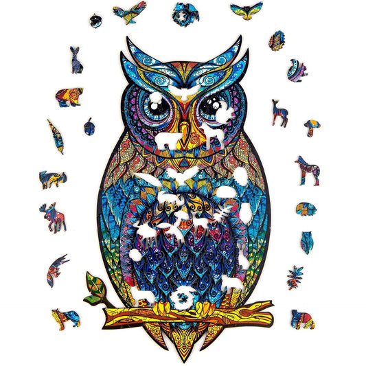 Wooden Puzzle Charming Owl Size Medium - Medaid International
