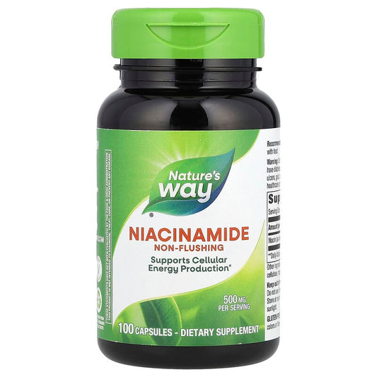 Nature's Way, Niacinamide, Non-Flushing, 500 mg, 100 Capsules - Medaid