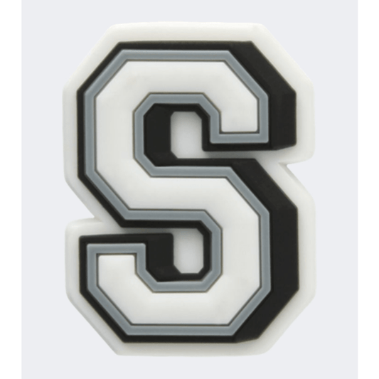 Crocs Letter S Unisex Lifestyle Pins White/Black/Grey - Medaid International