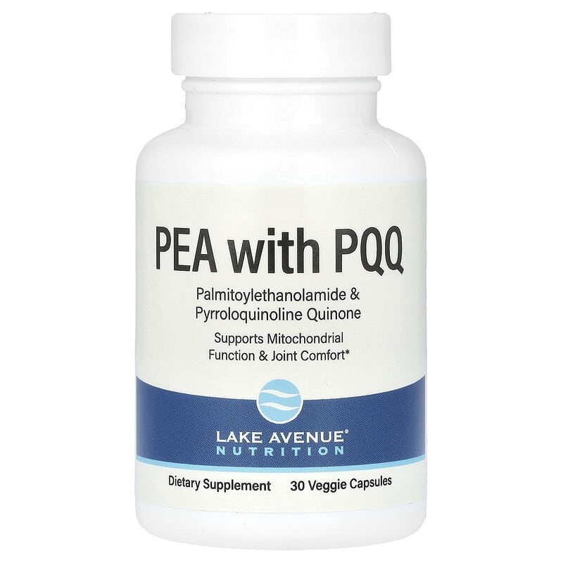 Lake Avenue Nutrition, PEA 300 mg + PQQ 10 mg, 30 Veggie Capsules - Medaid