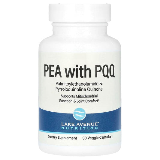 Lake Avenue Nutrition, PEA 300 mg + PQQ 10 mg, 30 Veggie Capsules - Medaid