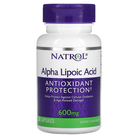 Natrol, Alpha Lipoic Acid, 600 mg, 30 Capsules - Medaid