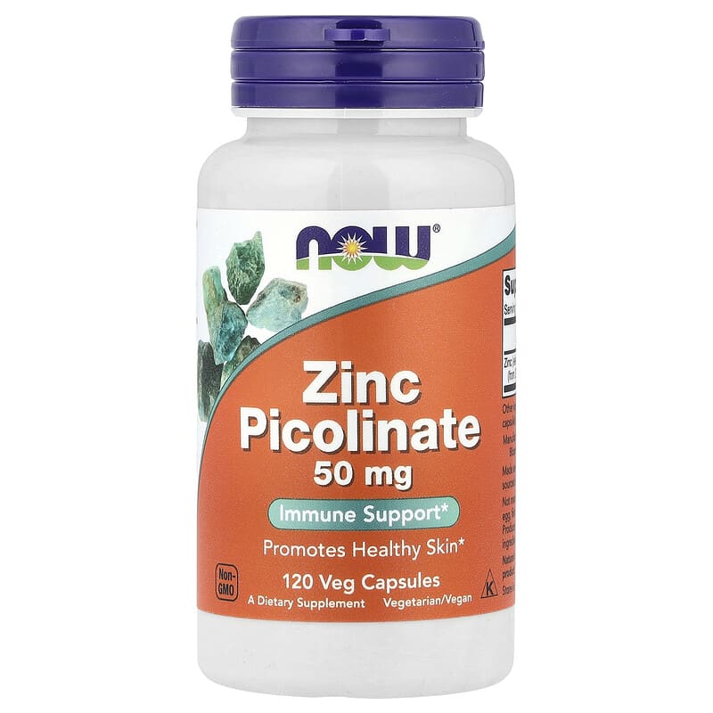 NOW Foods, Zinc Picolinate, 50 mg, 120 Veg Capsules - Medaid