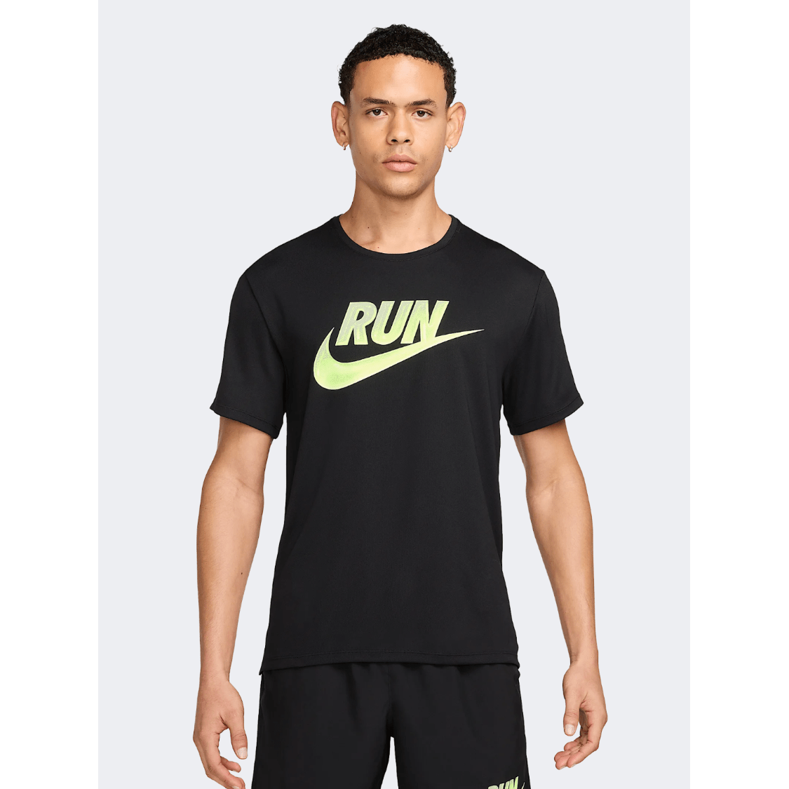 Nike Miler Run Energy Men Running T-Shirt Black - Medaid