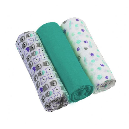 Muslin Diapers Super Soft Pack of 3 Cats & Dogs - Medaid International