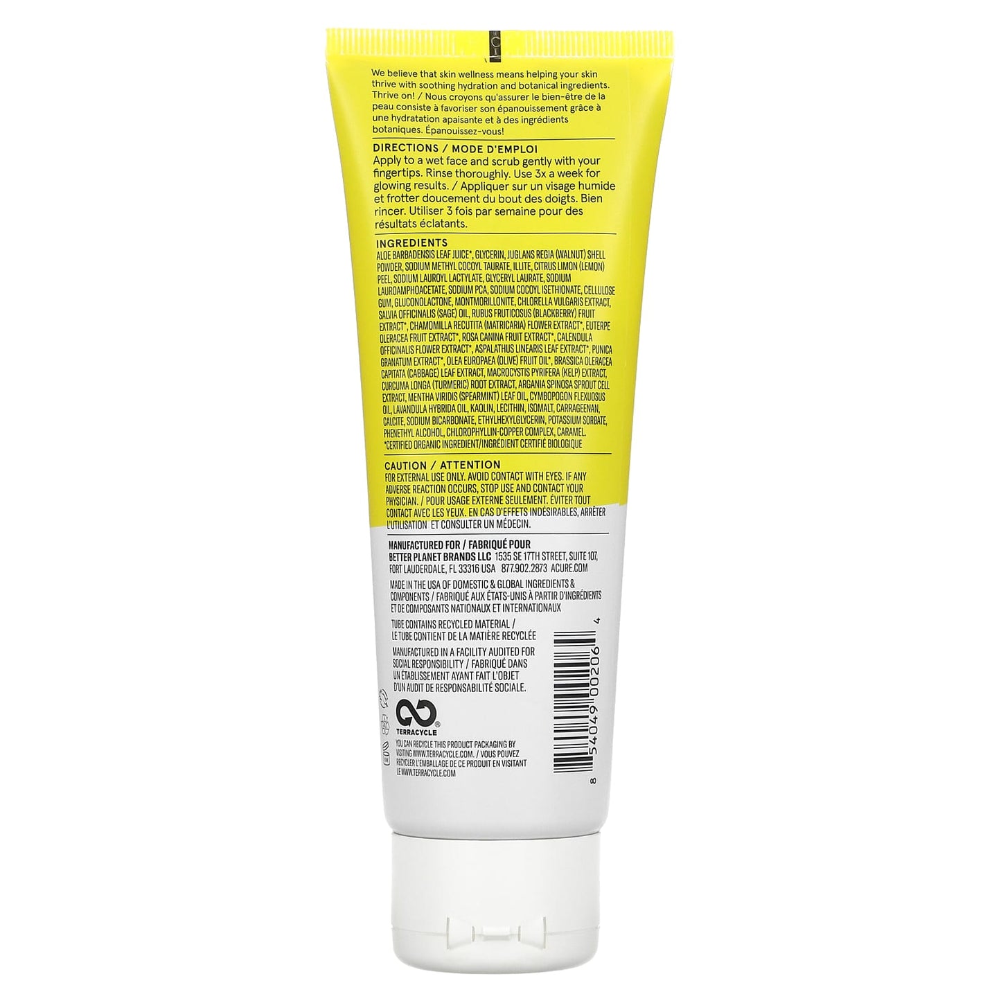 ACURE, Brightening Facial Scrub, 4 fl oz (118 ml) - Medaid