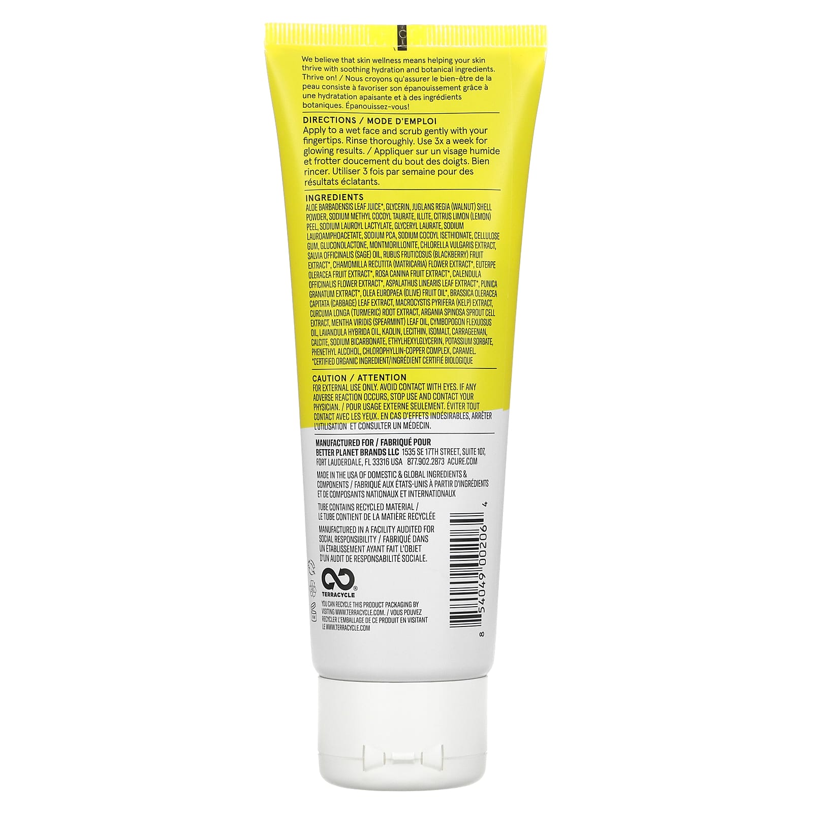 ACURE, Brightening Facial Scrub, 4 fl oz (118 ml) - Medaid