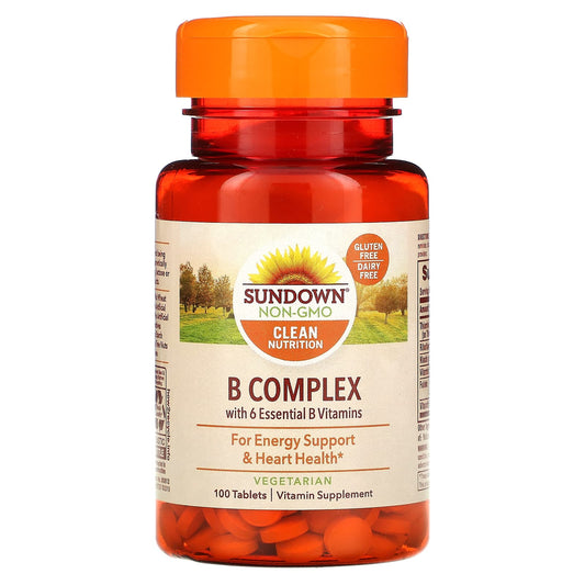 Sundown Naturals, B-Complex, 100 Tablets - Medaid