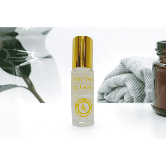 KHAN AL SABOUN Cedar Wood & Pure Gold Body Oil roll on – 5ml - Medaid International