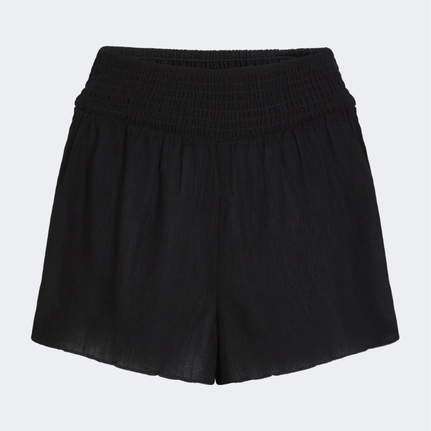 Oneill Johnny Smocked Waist Women Beach Short Black - Medaid International