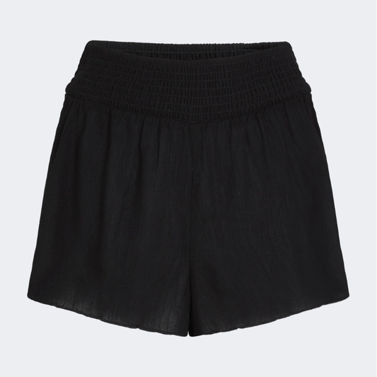 Oneill Johnny Smocked Waist Women Beach Short Black - Medaid International