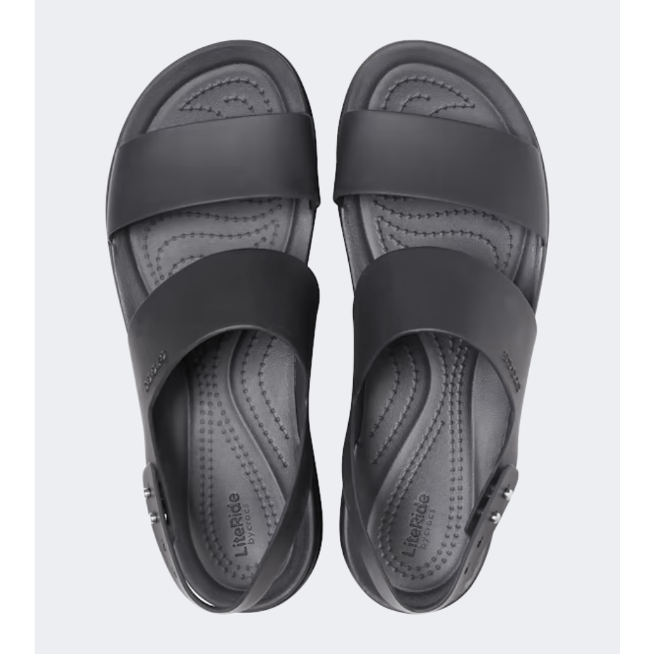 Crocs Brooklyn Low Wedge Women Lifestyle Sandal Black - Medaid
