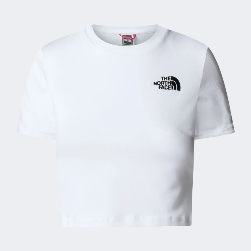 The North Face Essential Cropped Slim Women Lifestyle T-Shirt White - Medaid International