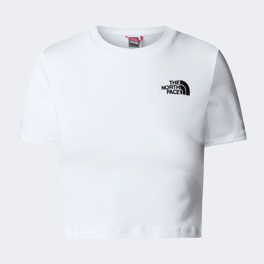 The North Face Essential Cropped Slim Women Lifestyle T-Shirt White - Medaid International