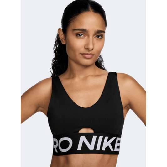 Nike Pro Indy Plunge Women Training Bra Black/White - Medaid