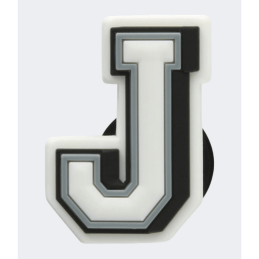 Crocs Letter J Unisex Lifestyle Pins White/Black/Grey - Medaid International