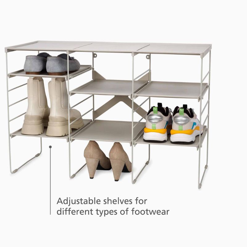 Joseph Joseph Level™ Plus Large Adjustable Ecru Shoe Rack - Medaid