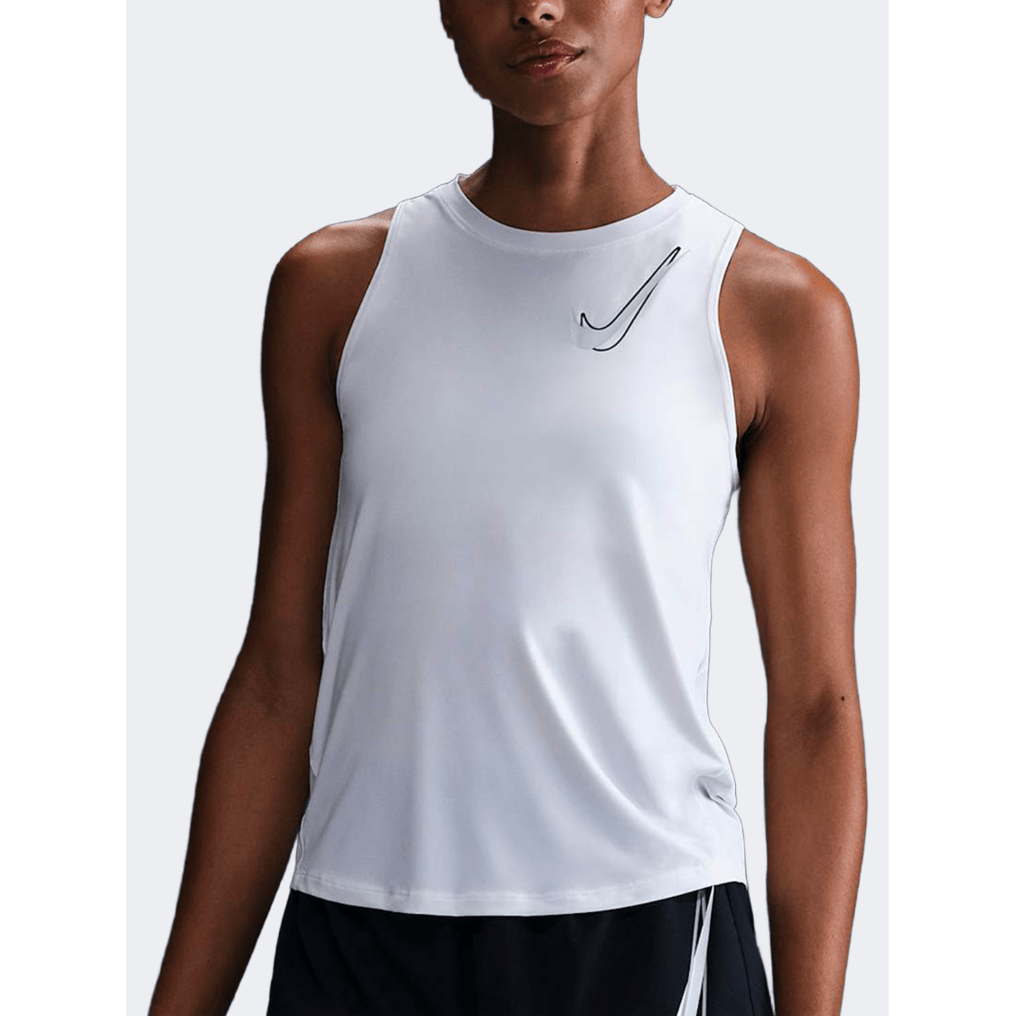 Nike One Swoosh Women Running Tank White - Medaid