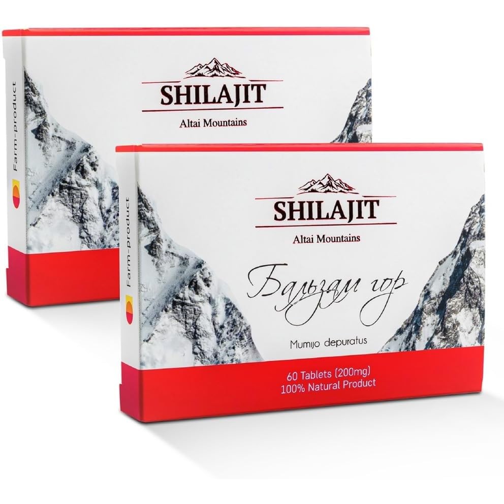 Siberian Green Altai Shilajit 120 Tablets "Mountain Balsam" - Original Altai 100% Pure Fulvic Acid and Trace Minerals - Medaid